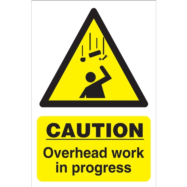 Overhead Works in Progress Sign